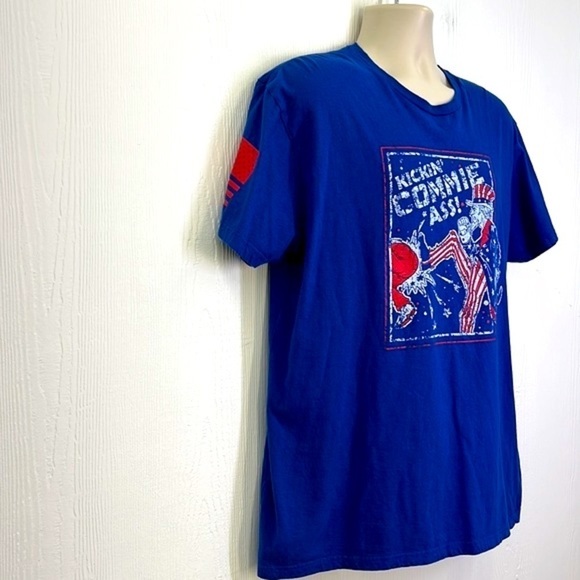Grunt Style - Uncle Sam Kicking In Patriotic Colors Short Sleeve T Shirt XL - Picture 4 of 11